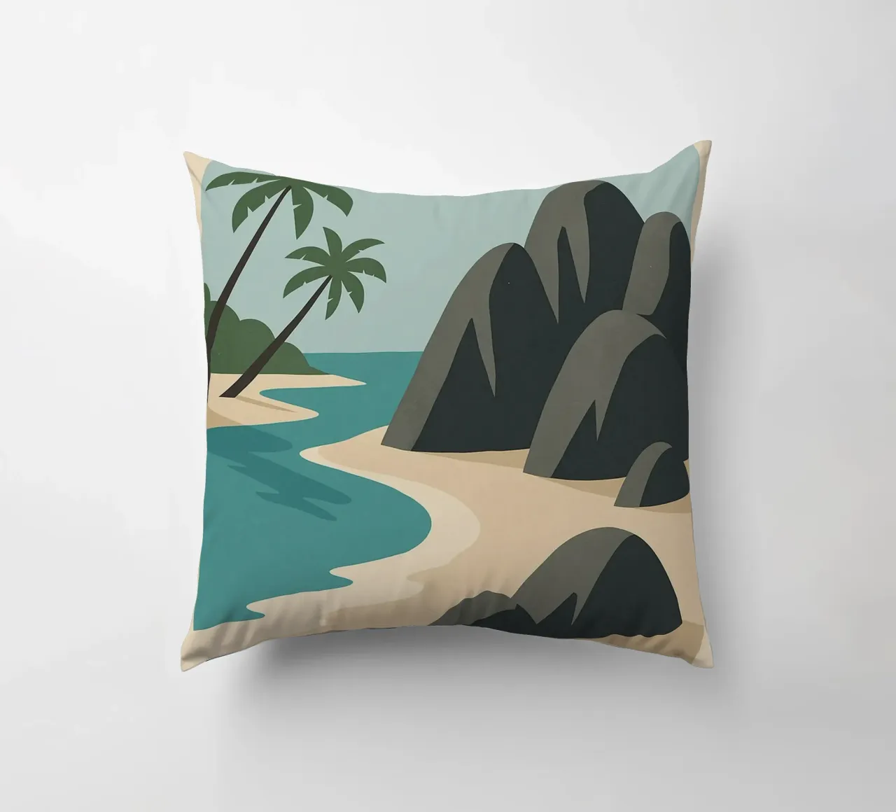 Seychelles - Rocce di granito e paradiso di sabbia cuscino da JETLAG | affiches voyage