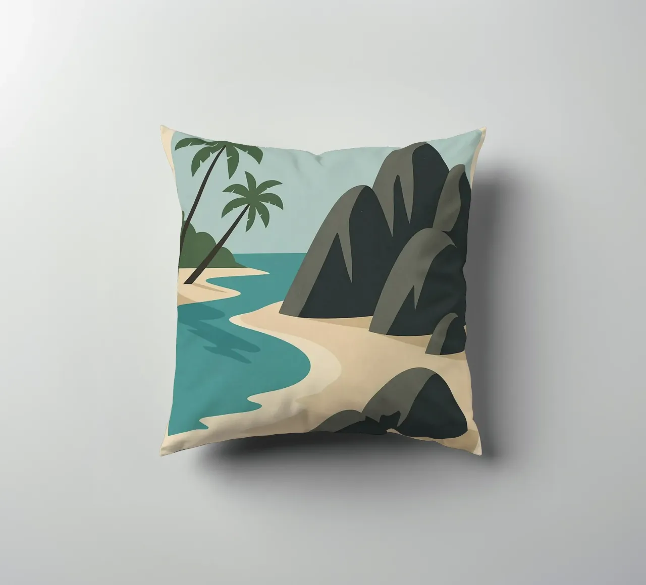 Seychelles - Rocce di granito e paradiso di sabbia cuscino da JETLAG | affiches voyage