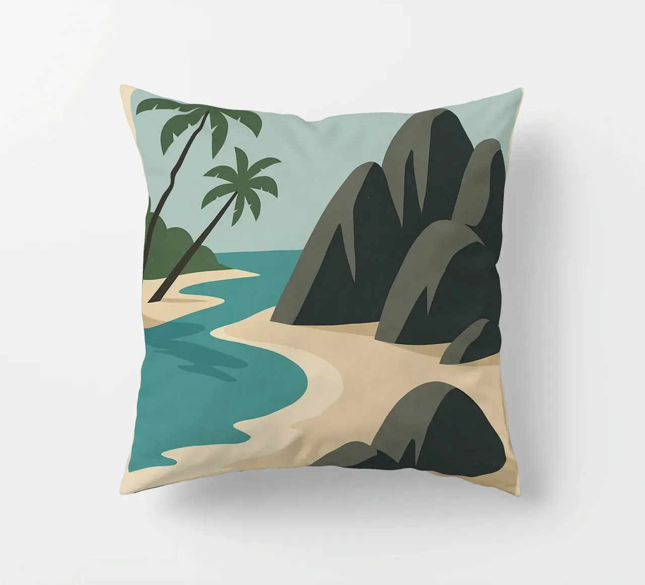 Seychelles - Rocce di granito e paradiso di sabbia cuscino da JETLAG | affiches voyage