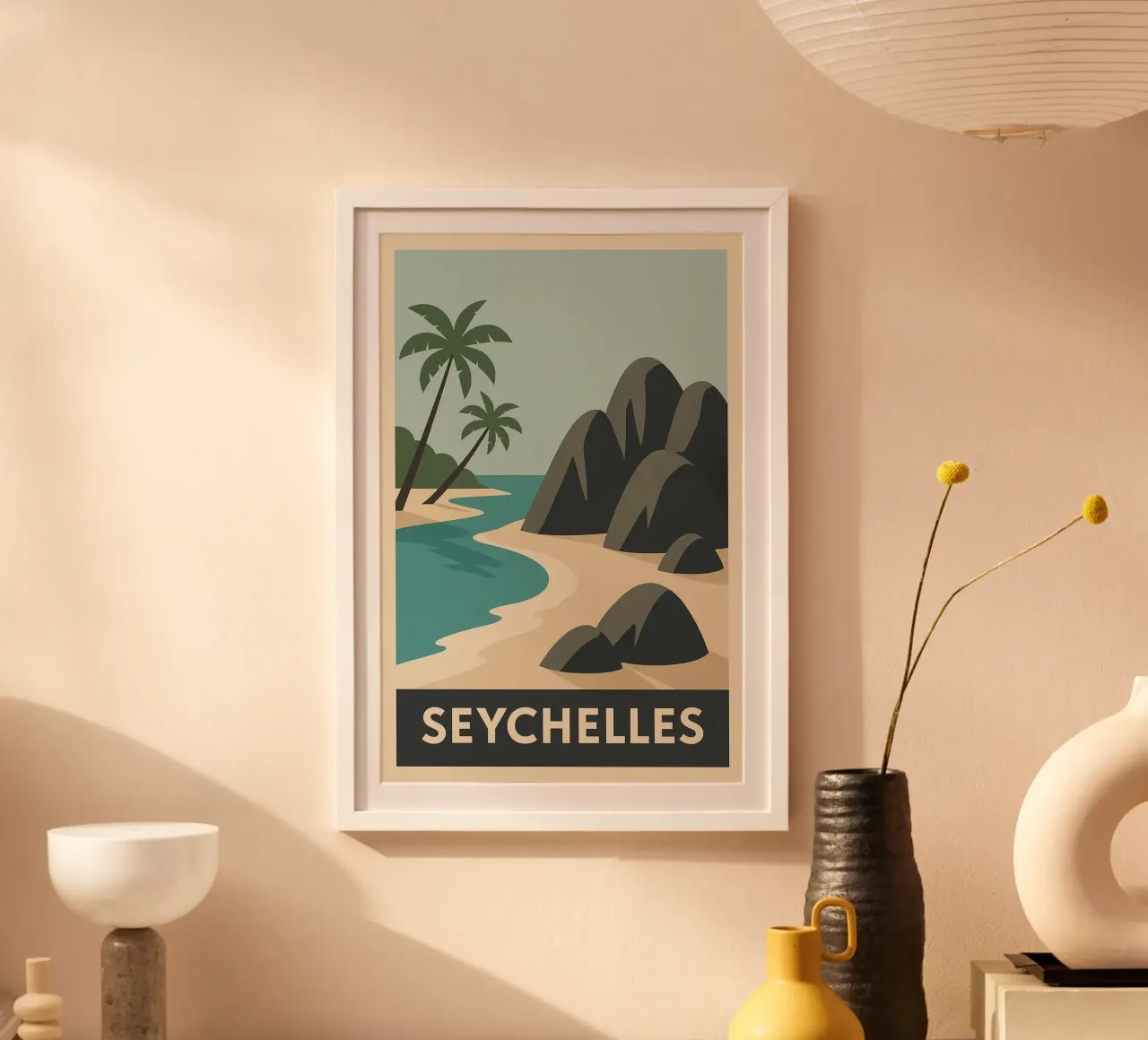 Seychelles - Rocce di granito e paradiso di sabbia carta hahnemühle da JETLAG | affiches voyage