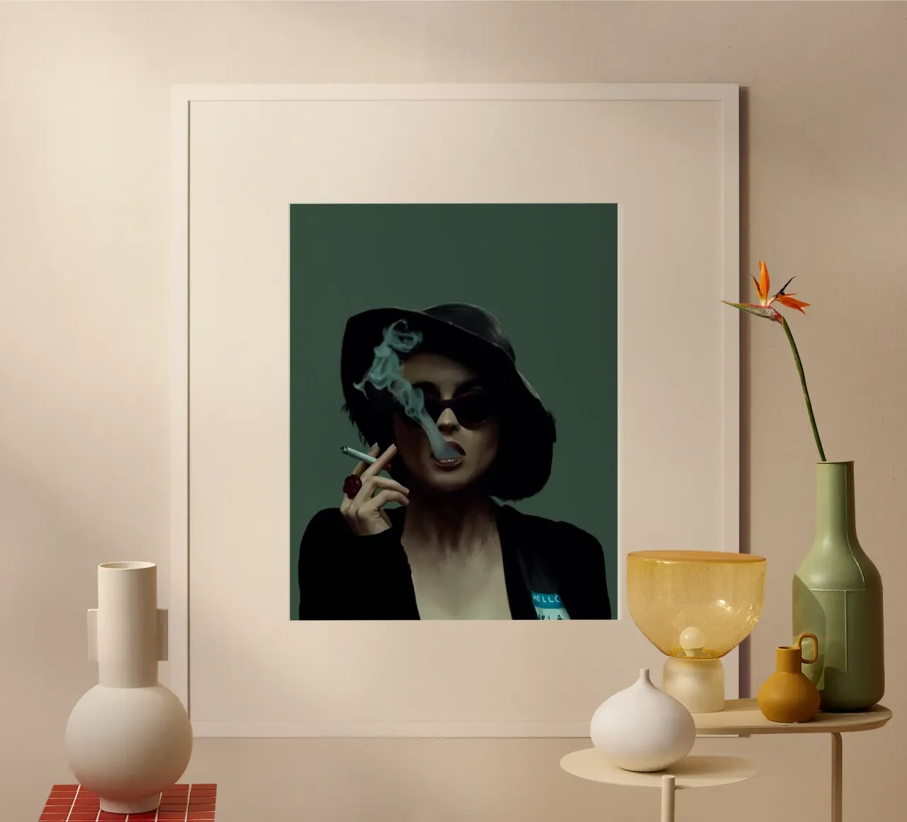 Smoking Helena poster con telaio in plastica da Lorraine Mooore