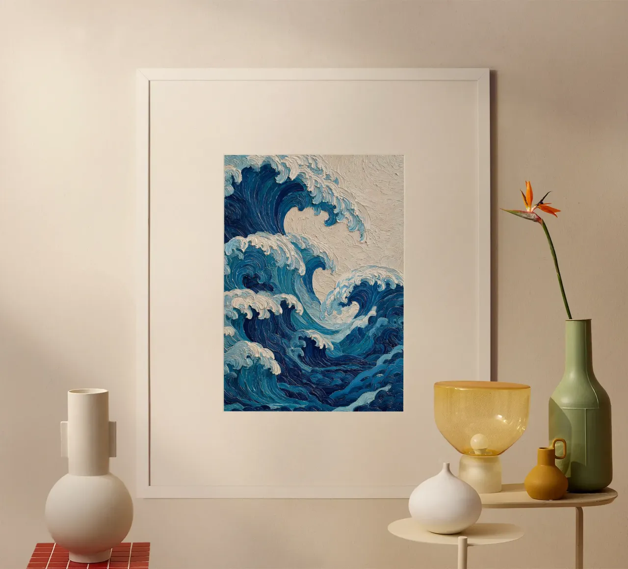 Roar of the Sea poster con telaio in legno da Mosaic Dialogue