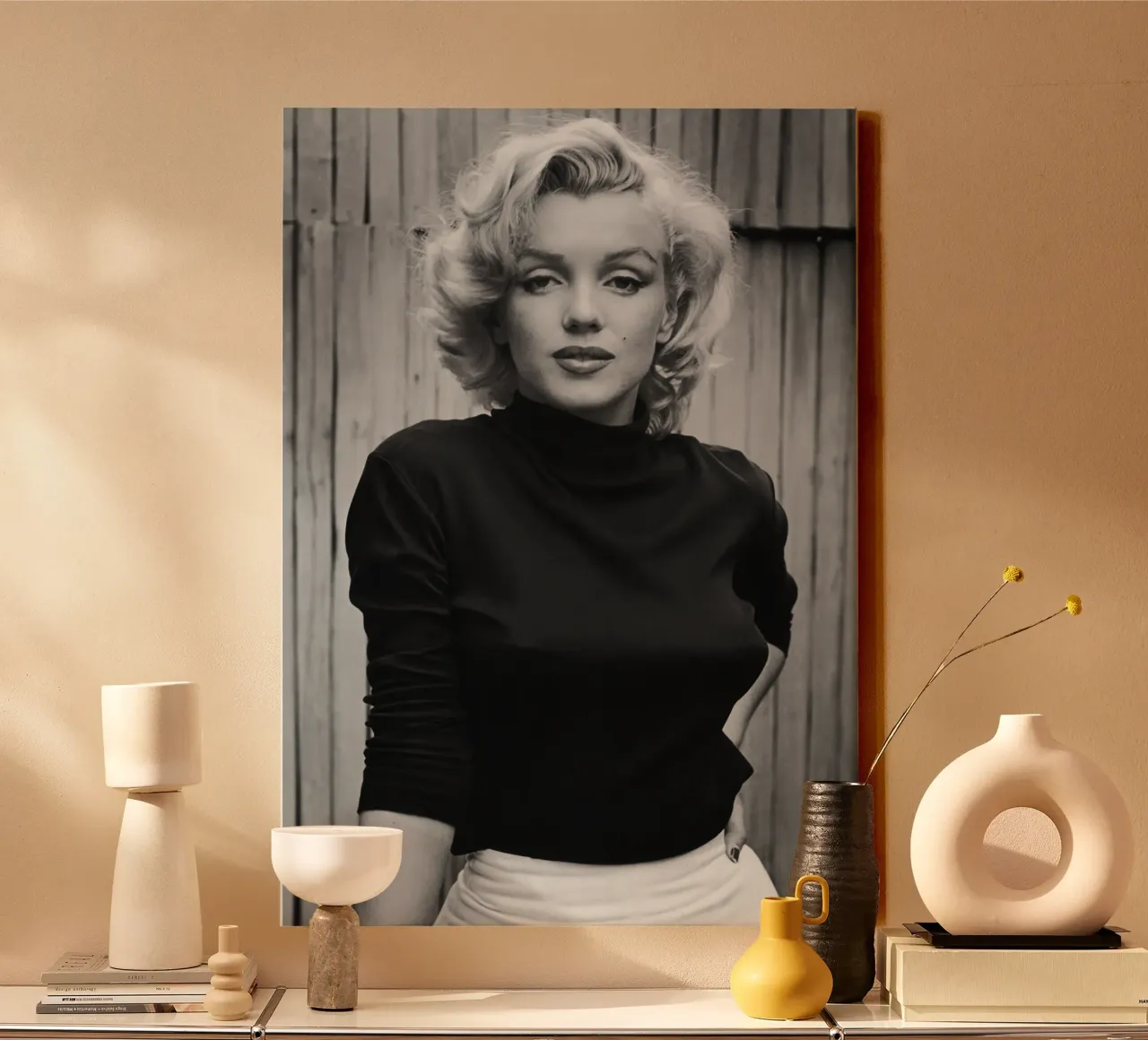 Bella Marilyn tela con Cornice a cassetta da Lorraine Mooore