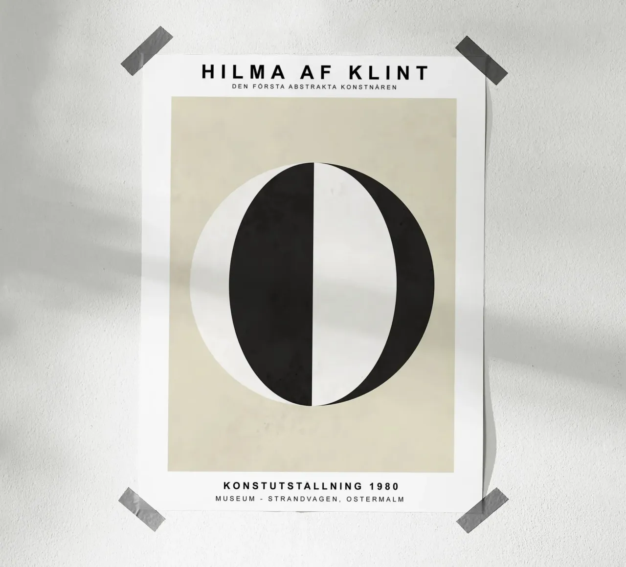 Nero Bianco poster con telaio in plastica da Turner Kyle