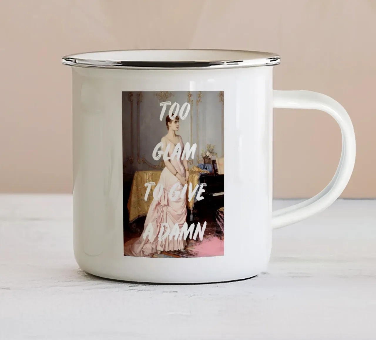Too Glam Altered Art tazza in smalto da GraceDigitalArtCo