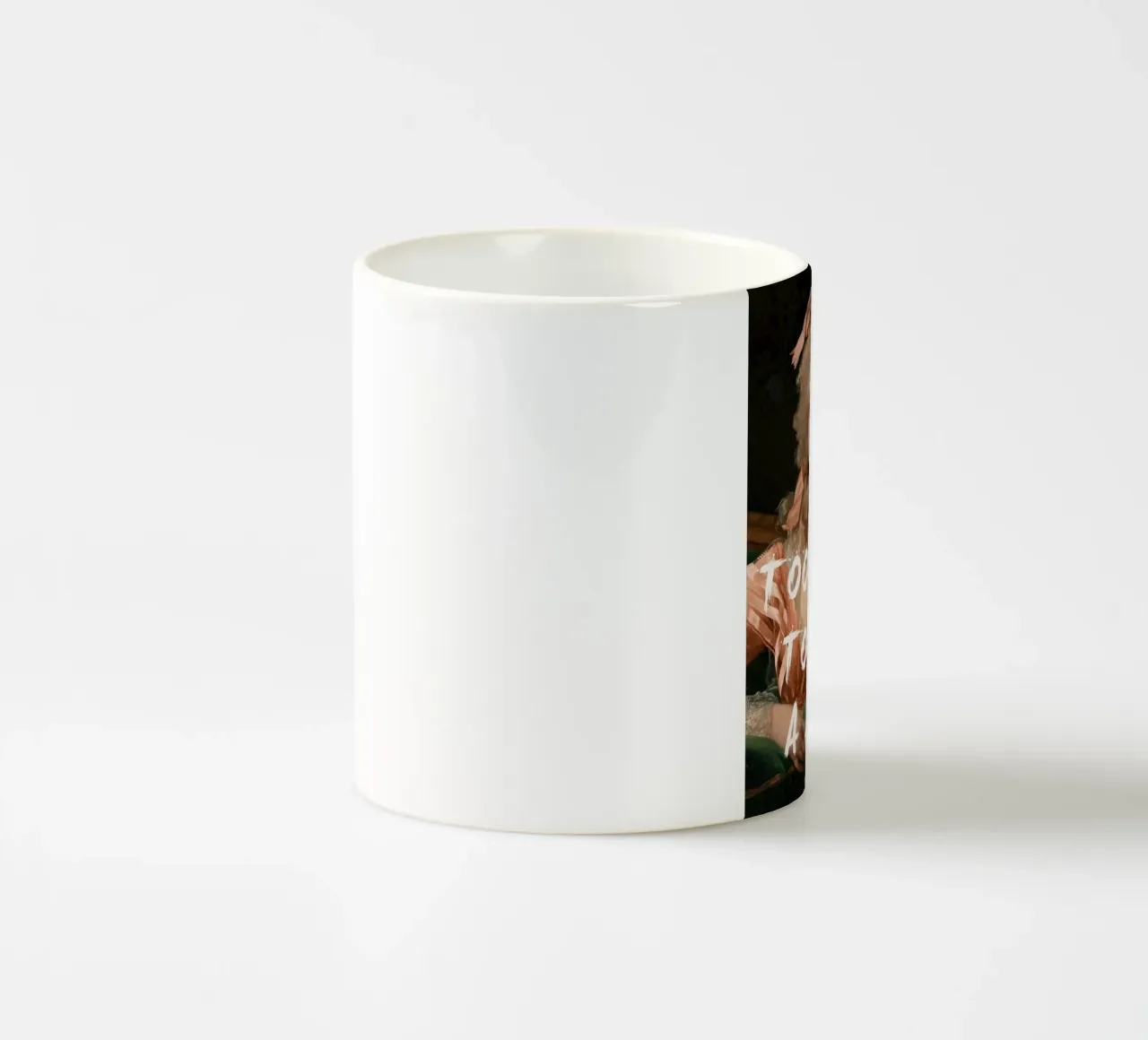 Too Glam Lady with Bubble Gum tazza in ceramica da GraceDigitalArtCo