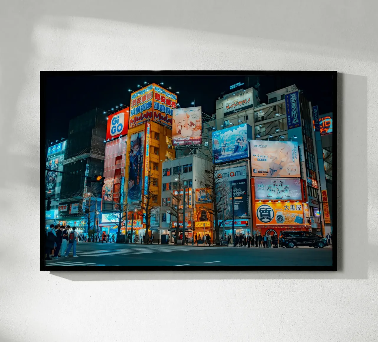 Luces de neón de Akihabara, Tokio poster de Marcel Bisig