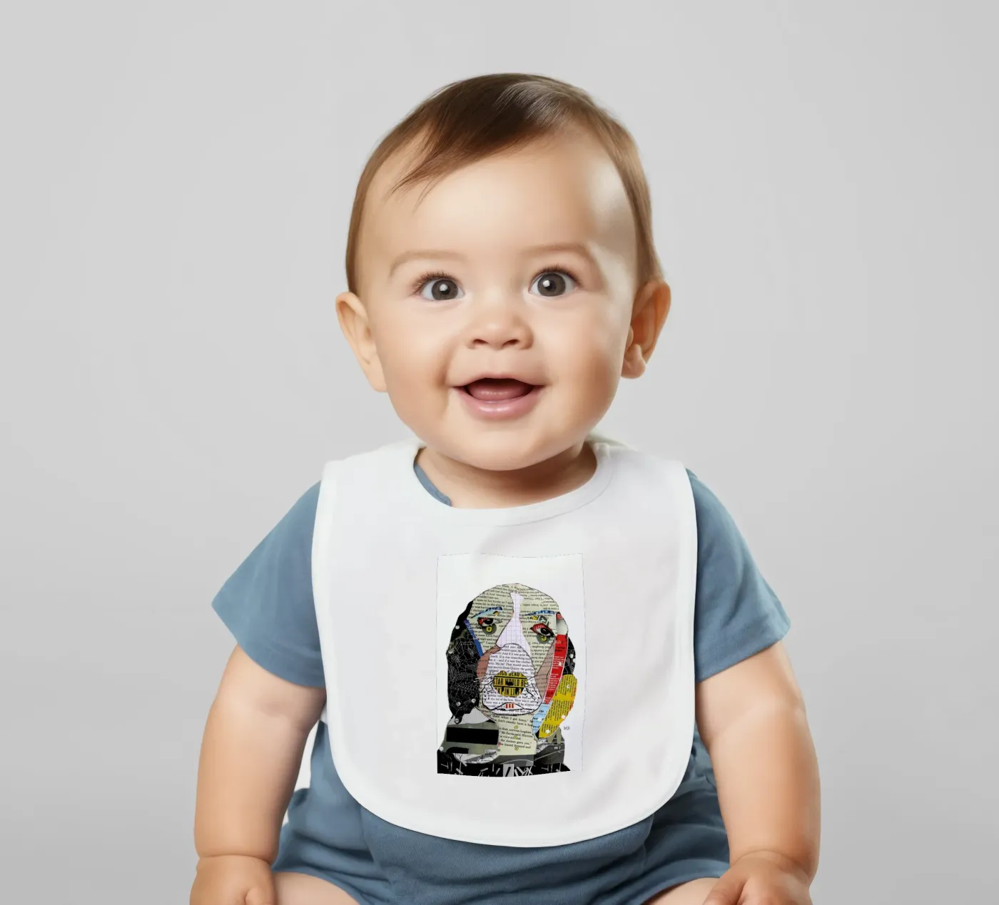 the spaniel baby bib by Brian Buckley