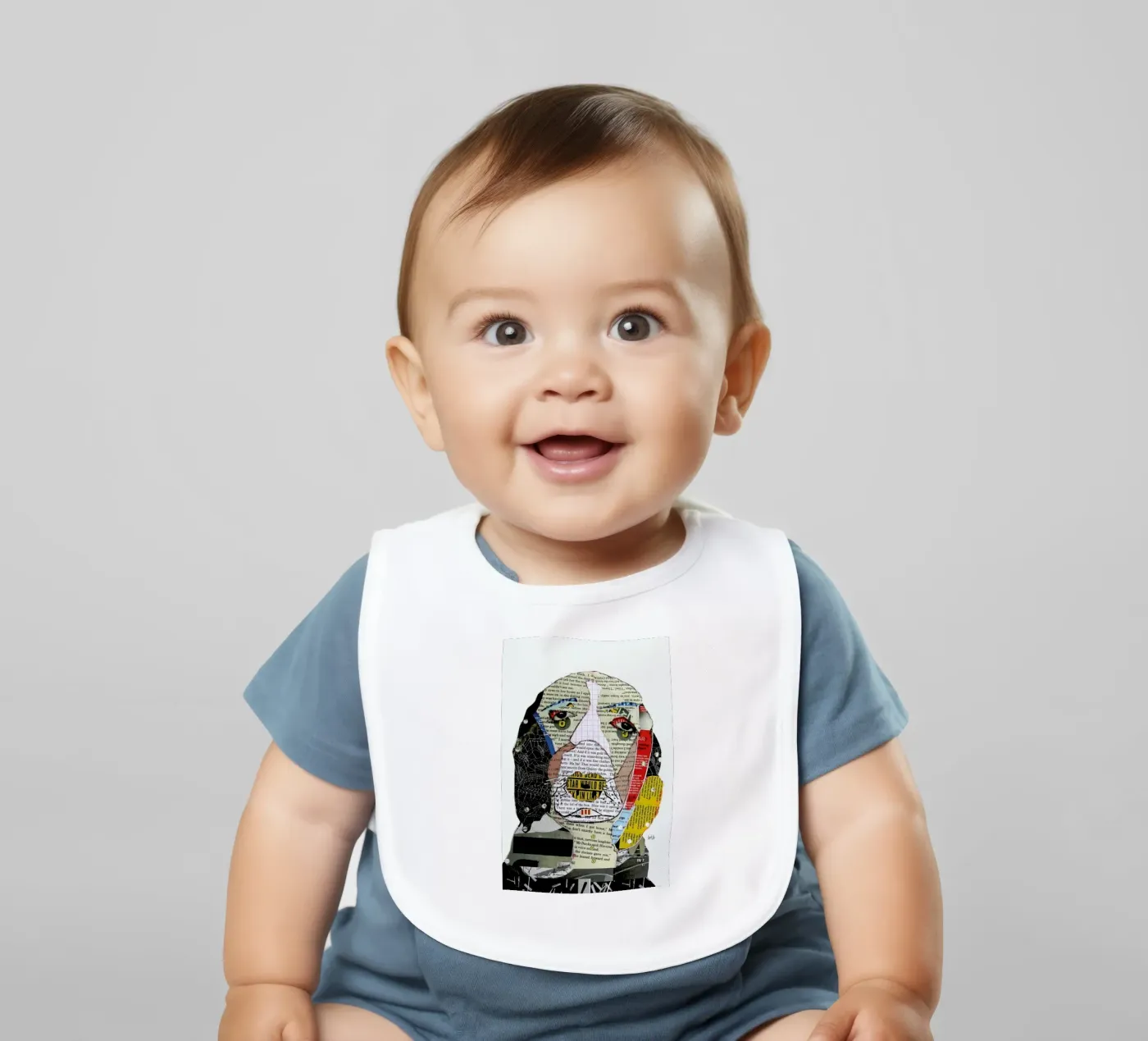 the spaniel baby bib by Brian Buckley