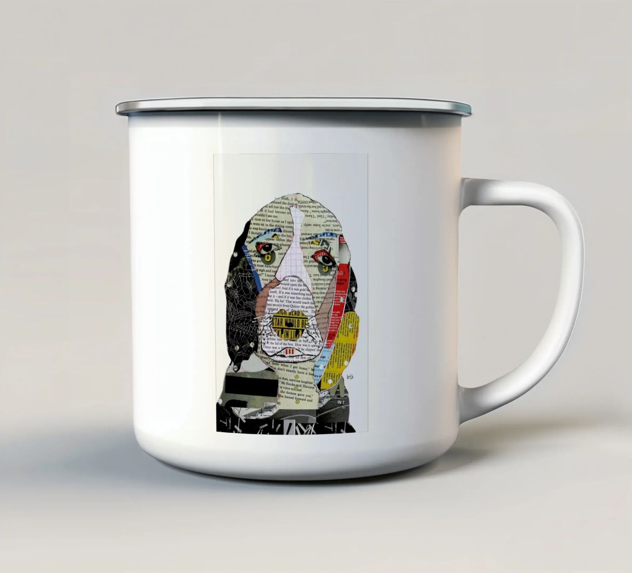 the spaniel tazza in smalto da Brian Buckley