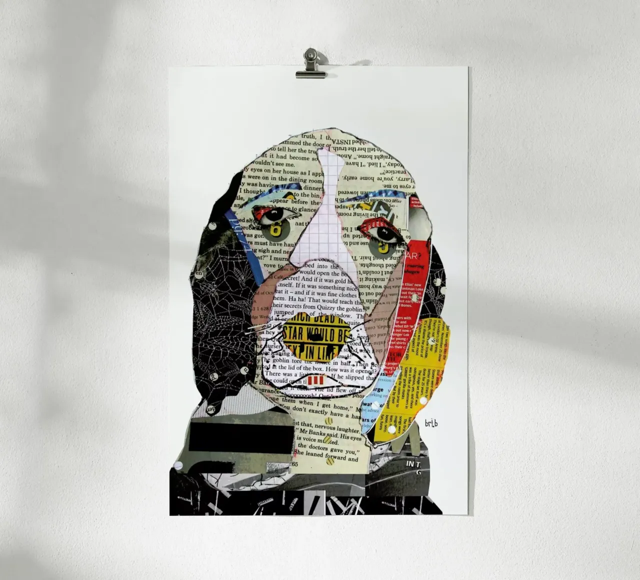 the spaniel poster con telaio in legno da Brian Buckley