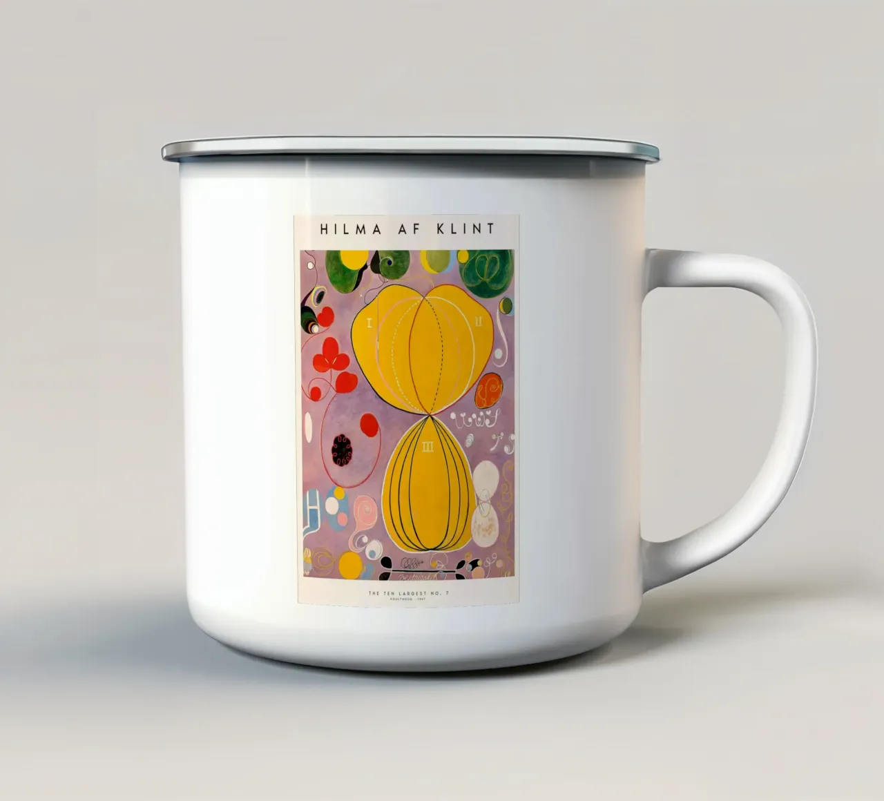 The Ten Largest No 07 enamel mug by Turner Kyle