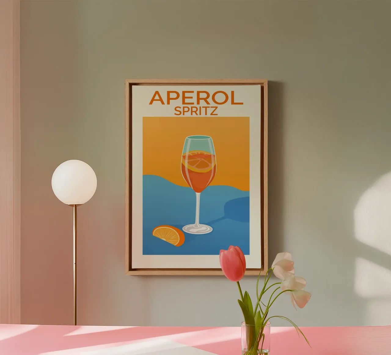 Aperol Spritz Italia tela con Cornice a cassetta da Neeraprint