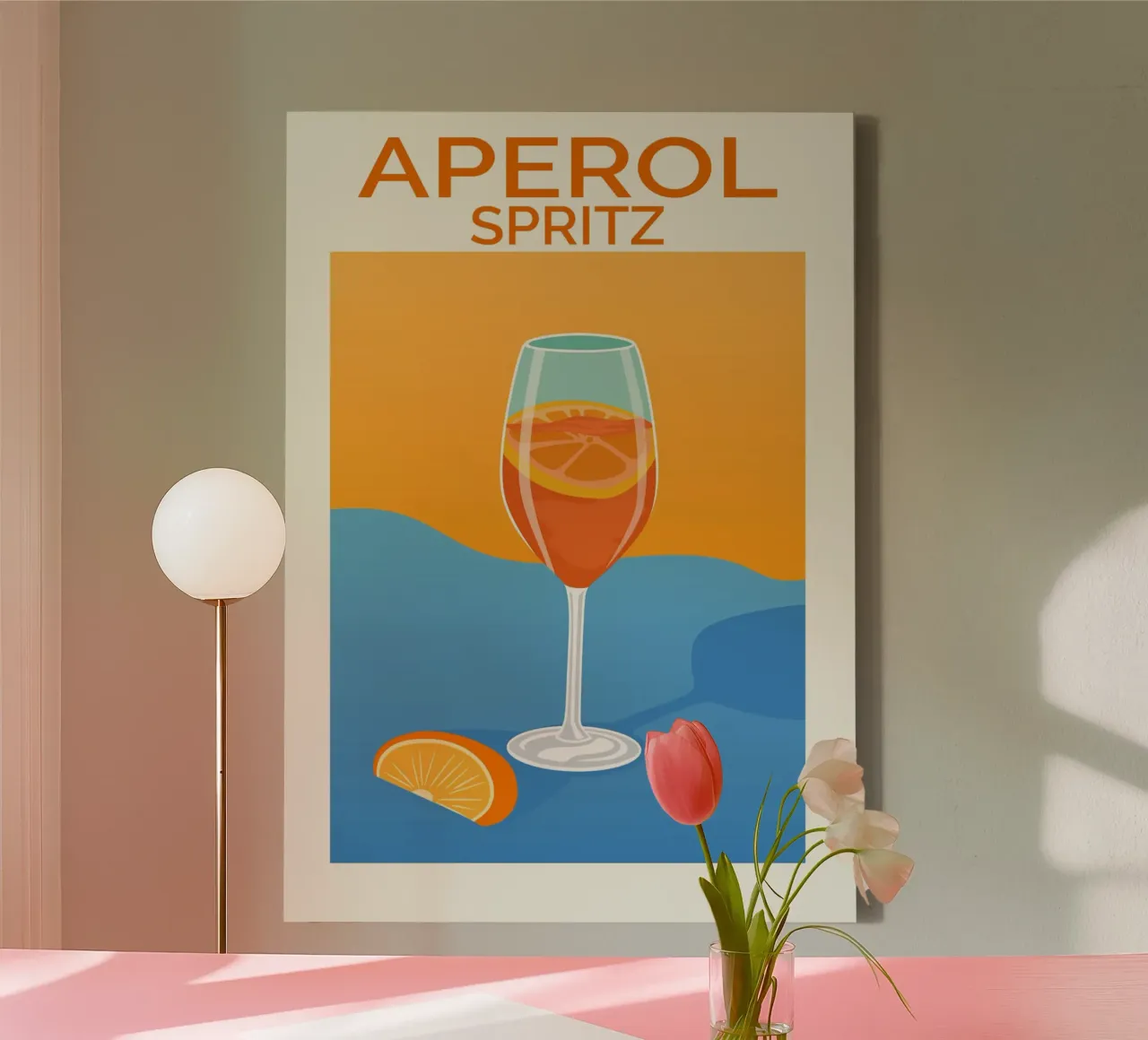 Aperol Spritz Italia tela con Cornice a cassetta da Neeraprint