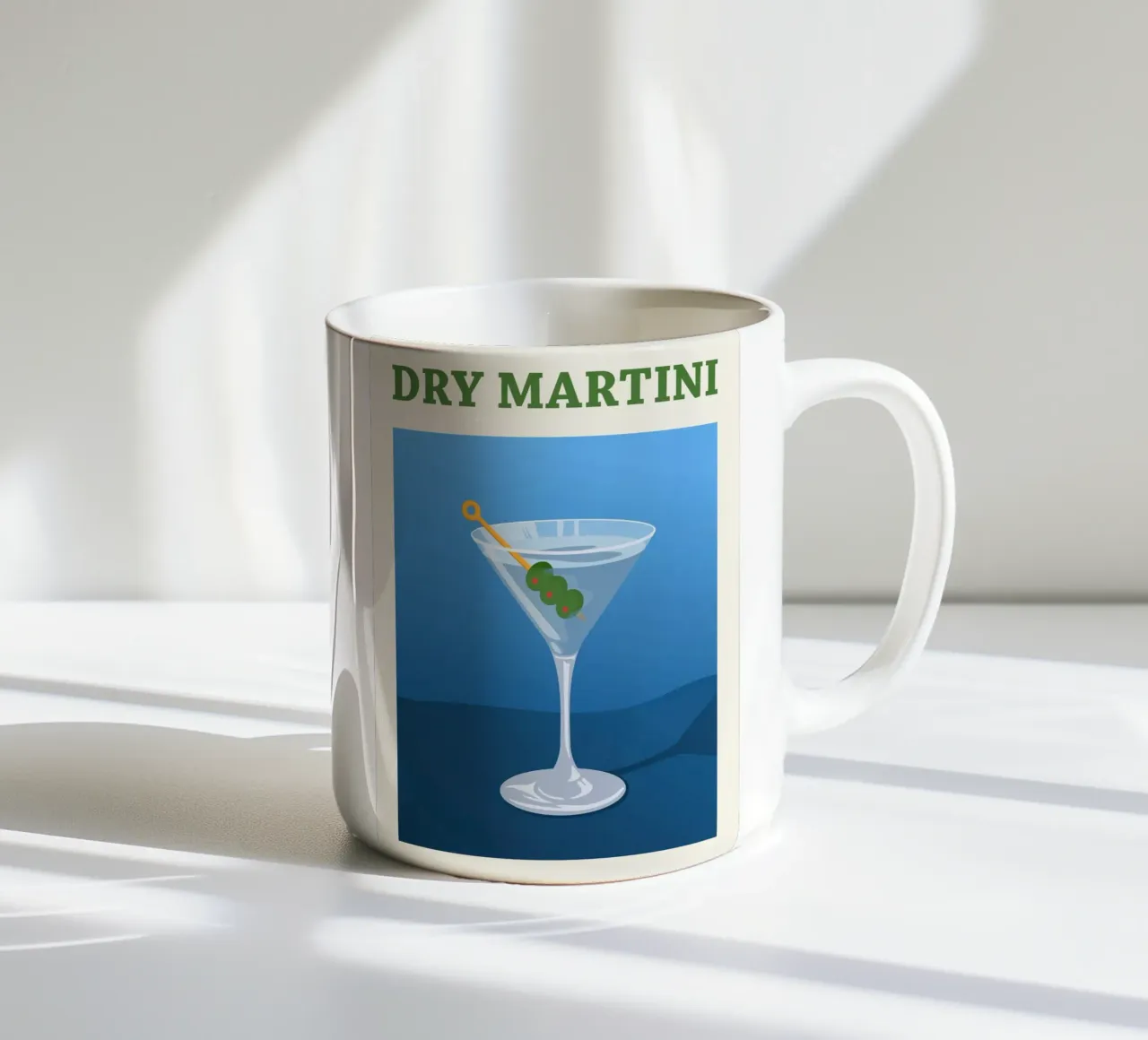 Dry Martini Cocktail ceramic mug by Neeraprint