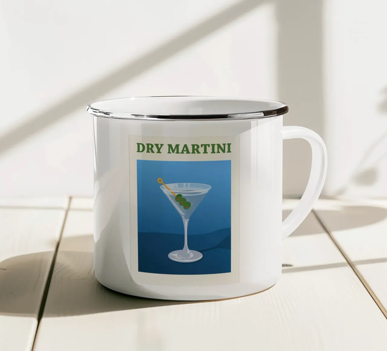 Cocktail Martini Dry tazza in smalto da Neeraprint