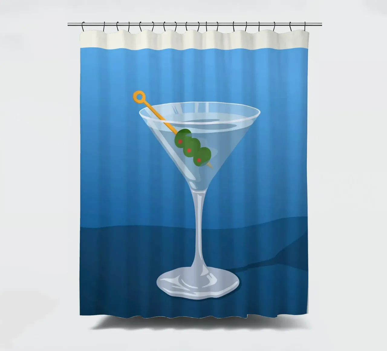 Dry Martini Cocktail shower curtain by Neeraprint