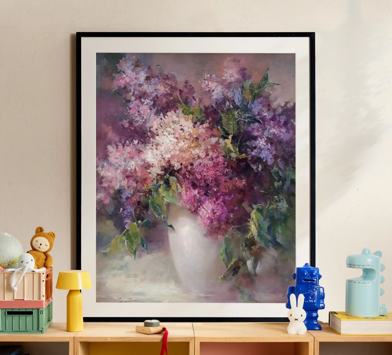 blumen flieder innenraumeinstellung claude monet Poster von belong shop