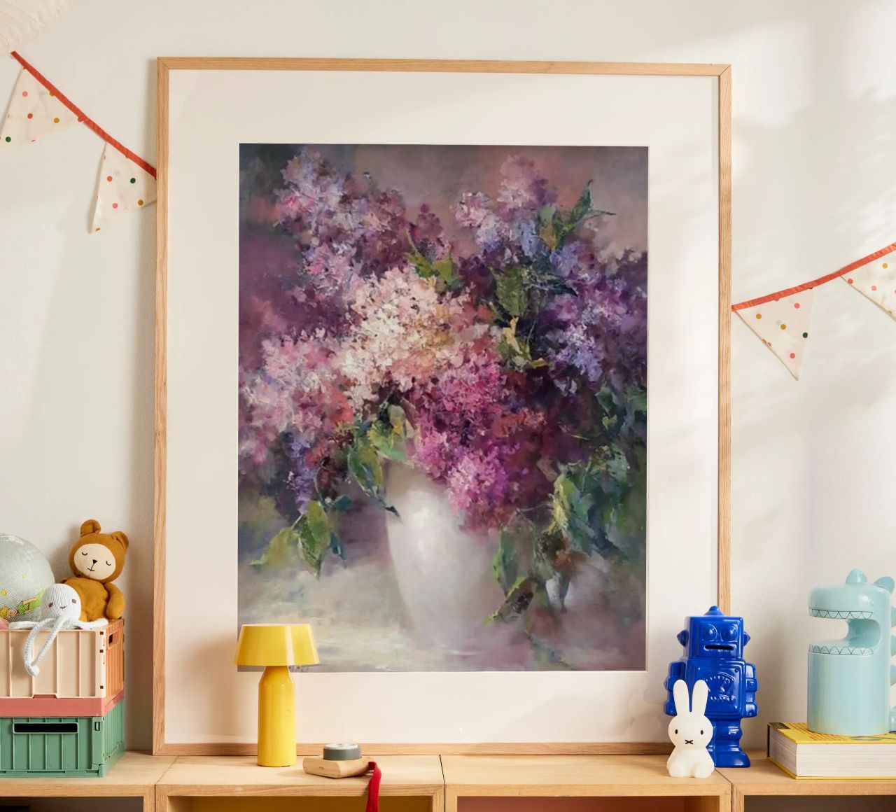 blumen flieder innenraumeinstellung claude monet Poster von belong shop