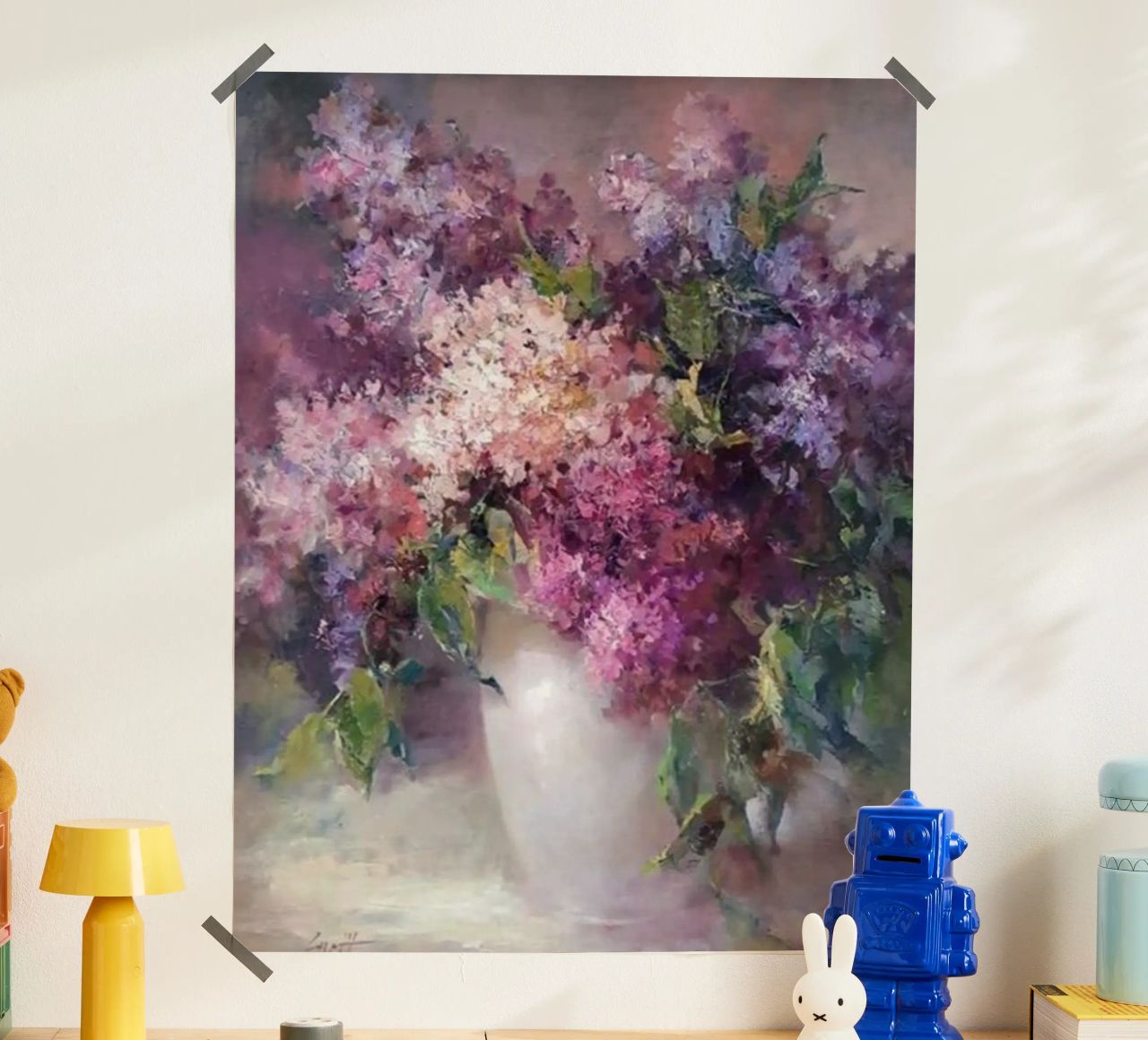 blumen flieder innenraumeinstellung claude monet Poster von belong shop