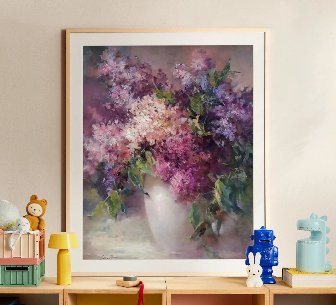 blumen flieder innenraumeinstellung claude monet Poster von belong shop