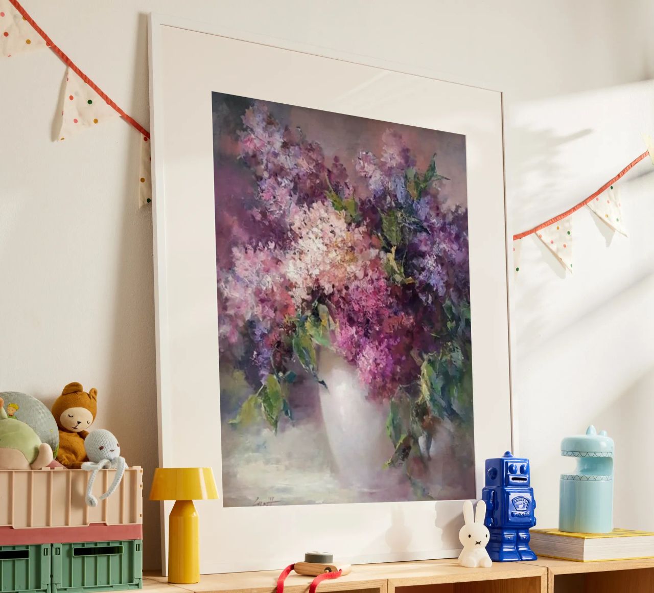 blumen flieder innenraumeinstellung claude monet Poster von belong shop