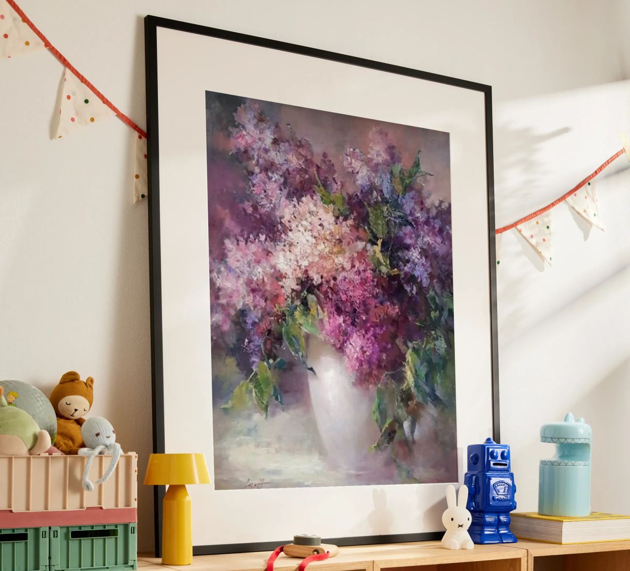 blumen flieder innenraumeinstellung claude monet Poster von belong shop