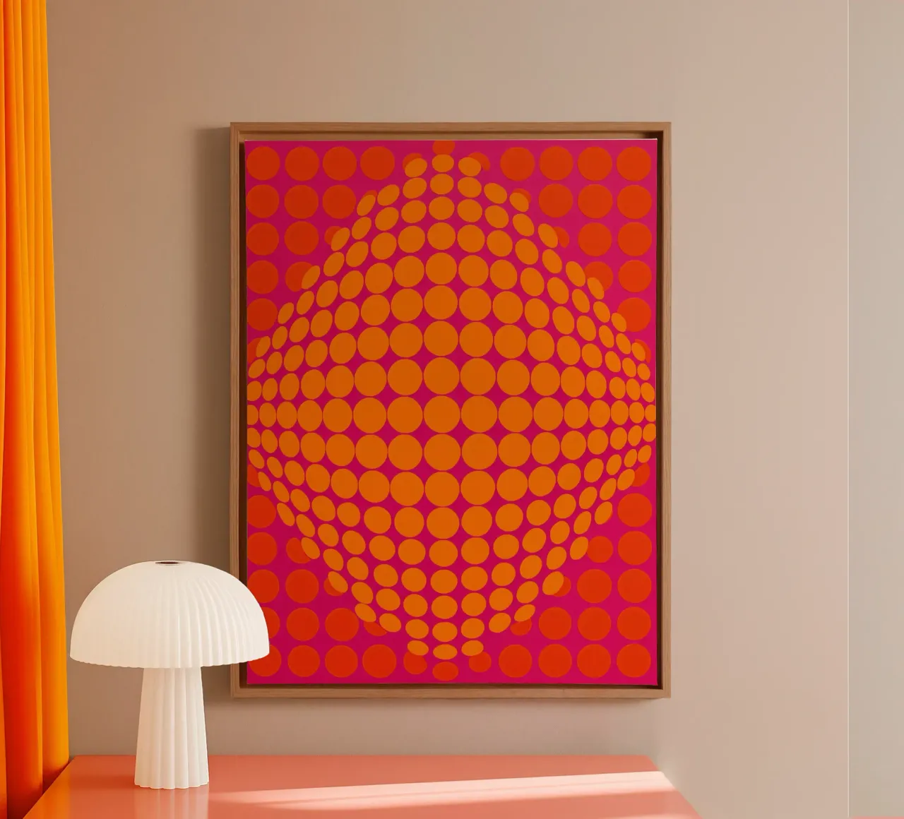 Point cloud | The magic of optical illusion canvas with Floater frame by Autofocus