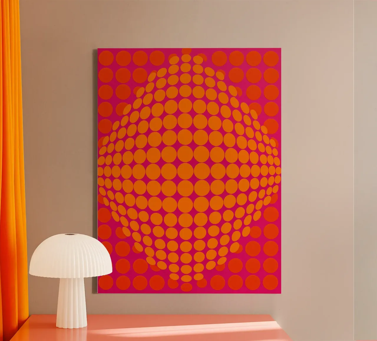 Point cloud | The magic of optical illusion canvas with Floater frame by Autofocus