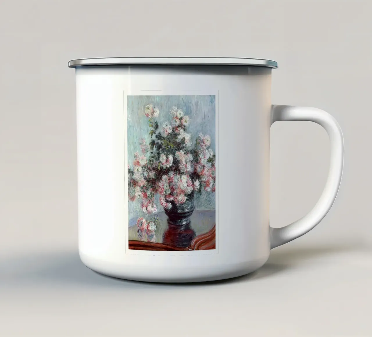 vaso di fiori crisantemo decorazione d'interni claude monet tazza in smalto da belong shop