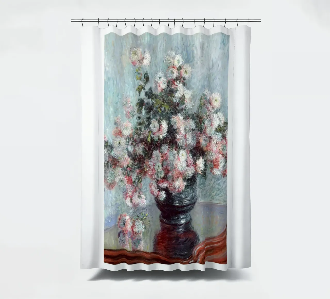 blumenvase chrysantheme inneneinrichtung claude monet Duschvorhang von belong shop