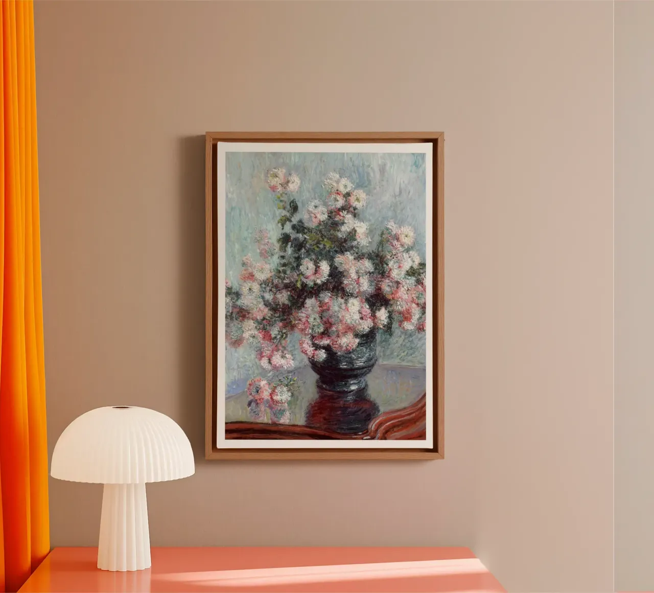 flower vase chrysanthemum interior decoration claude monet canvas by belong shop