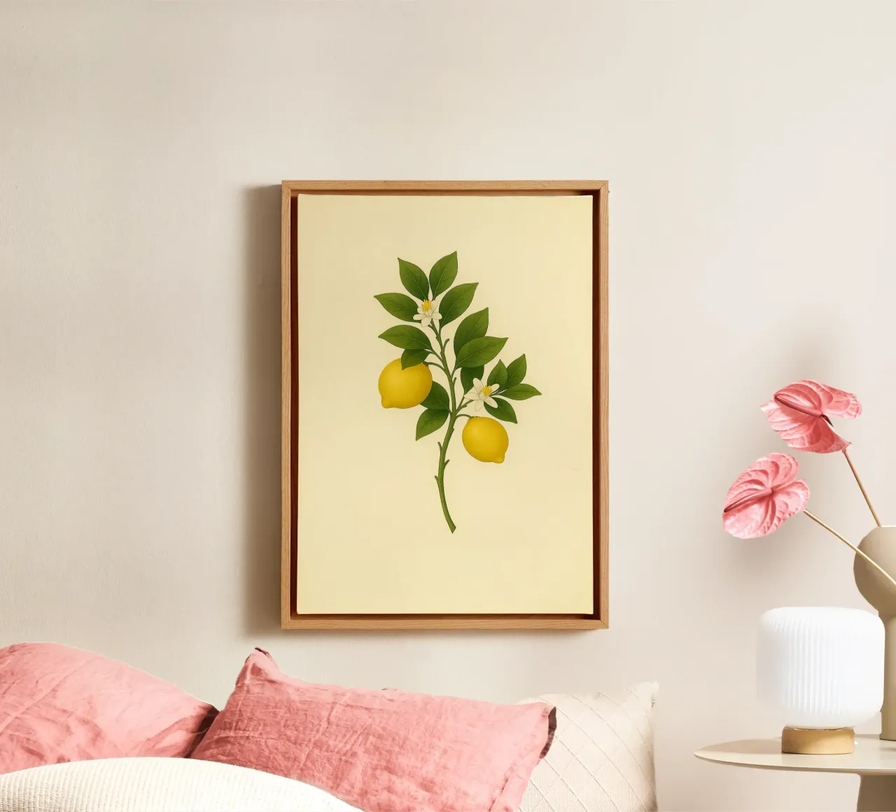 Lemon Stillness tela con Cornice a cassetta da michi