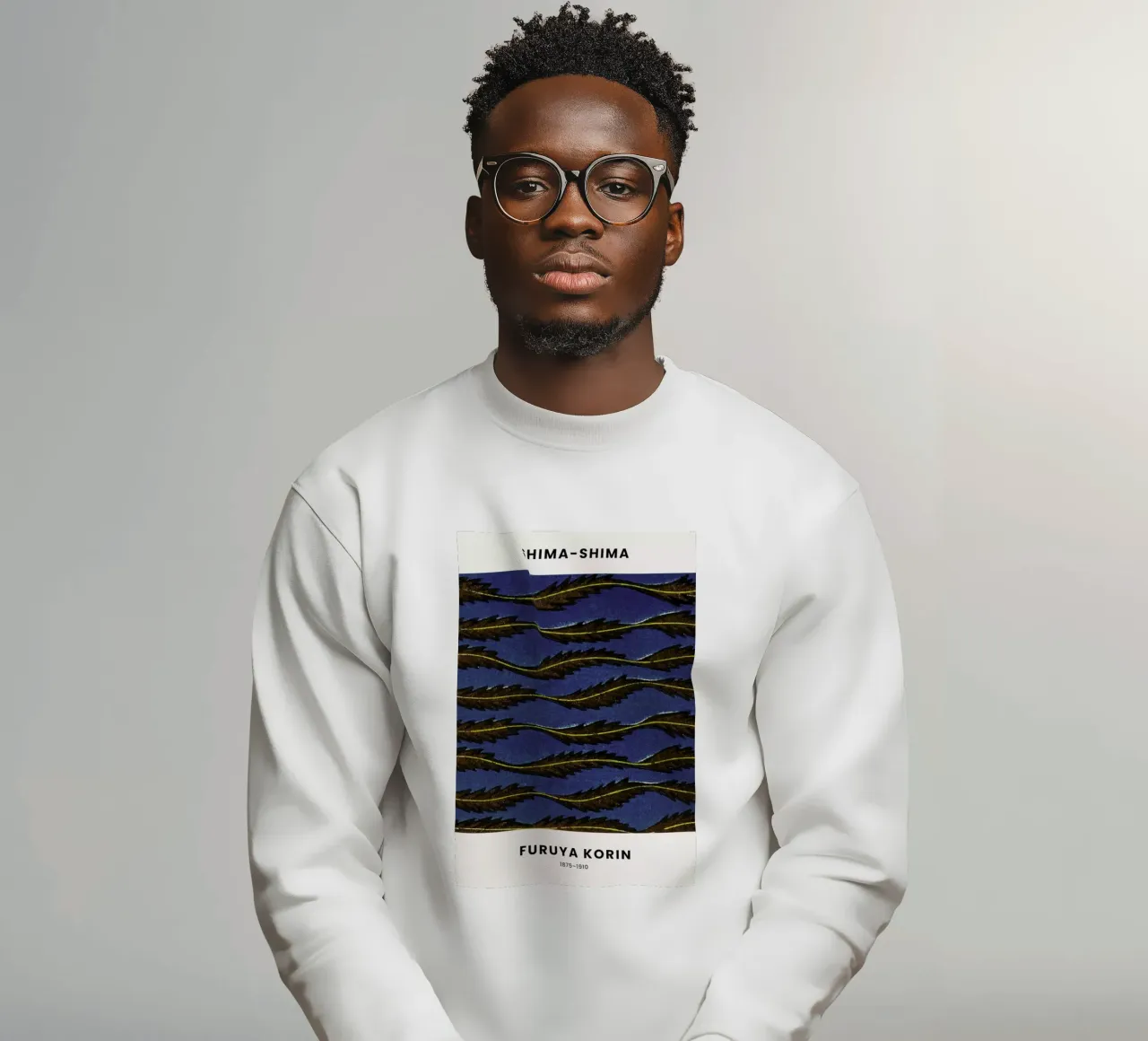 Furuya Korin - Feather Print felpa da Vintage by JUNIQE