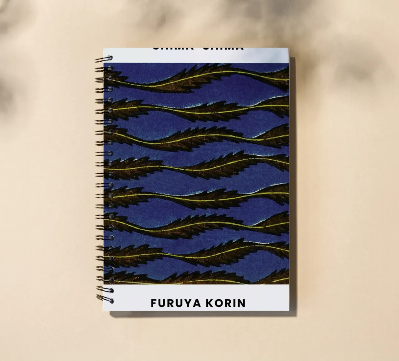 Furuya Korin - Feather Print diario ad anelli da Vintage by JUNIQE