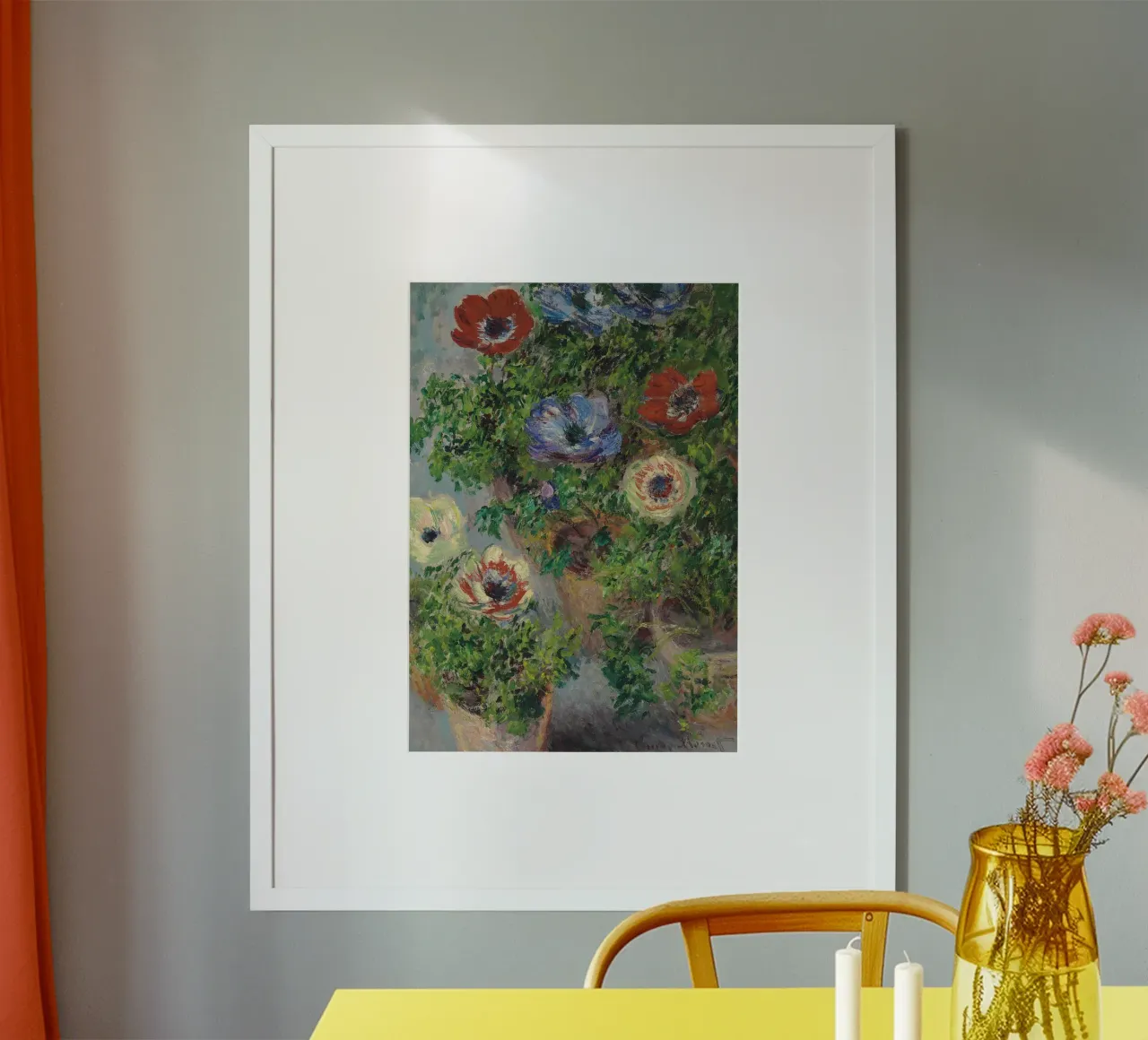 fiori orticoltura bellezza naturale claude monet poster con telaio in legno da belong shop