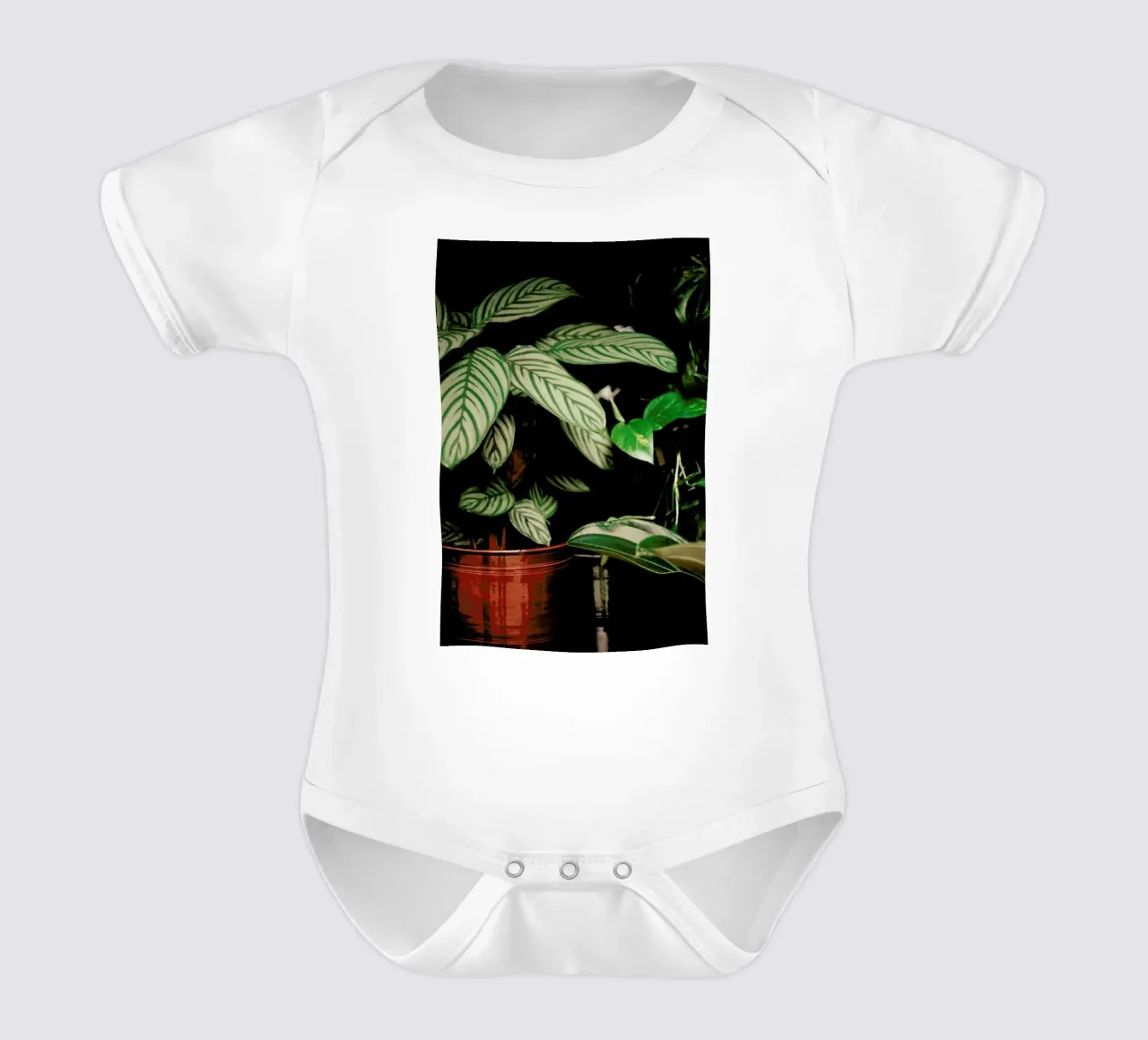 Analog Series The Plant Shop short-sleeve baby romper by Sebastian Hilgetag