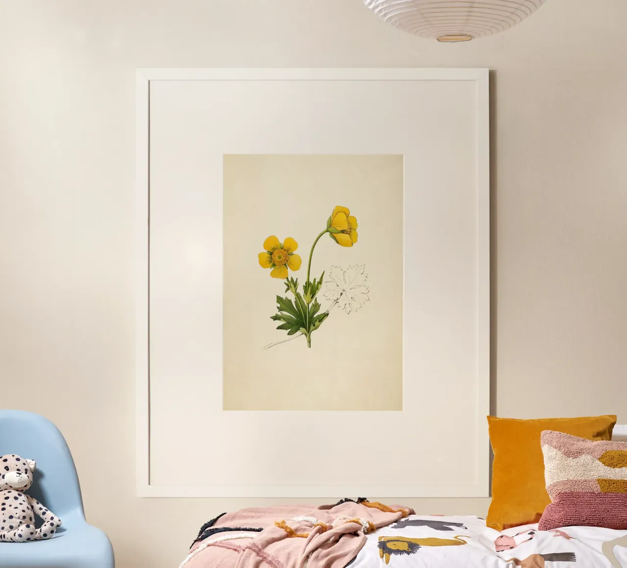 Botanische print van gele boterbloem - Naturecore Art hahnemühle van ClubArt