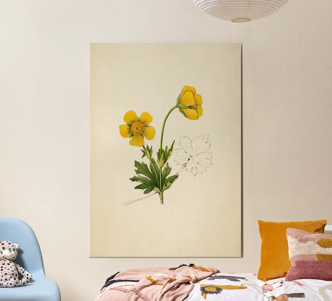Botanische print van gele boterbloem - Naturecore Art hahnemühle van ClubArt