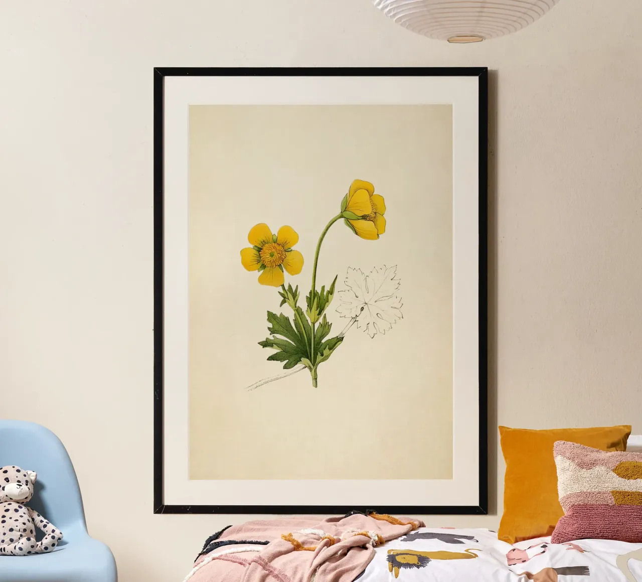 Botanische print van gele boterbloem - Naturecore Art hahnemühle van ClubArt