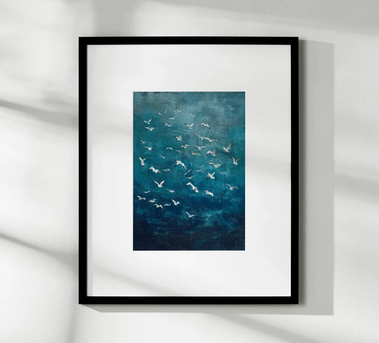 Flight Over Stillness poster con telaio in legno da Mosaic Dialogue