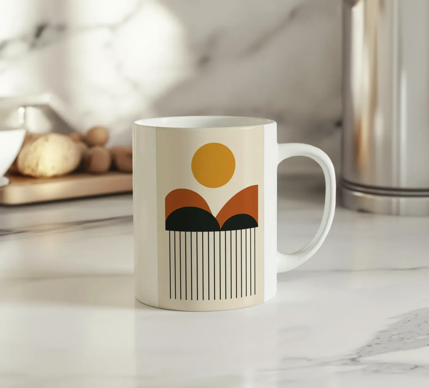 Sunlines ceramic mug by Geometrica