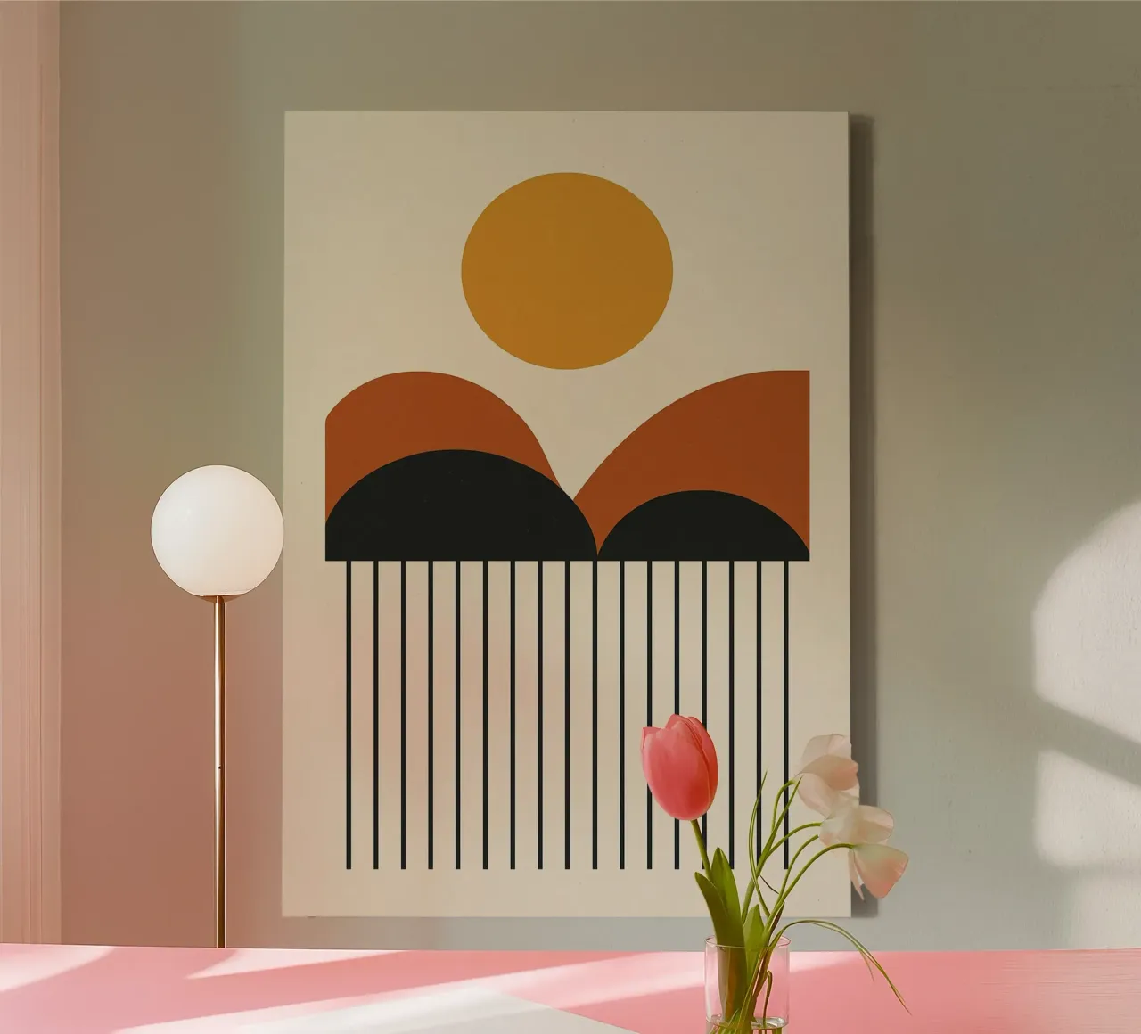 Sunlines Leinwand mit Schattenfugenrahmen von michi