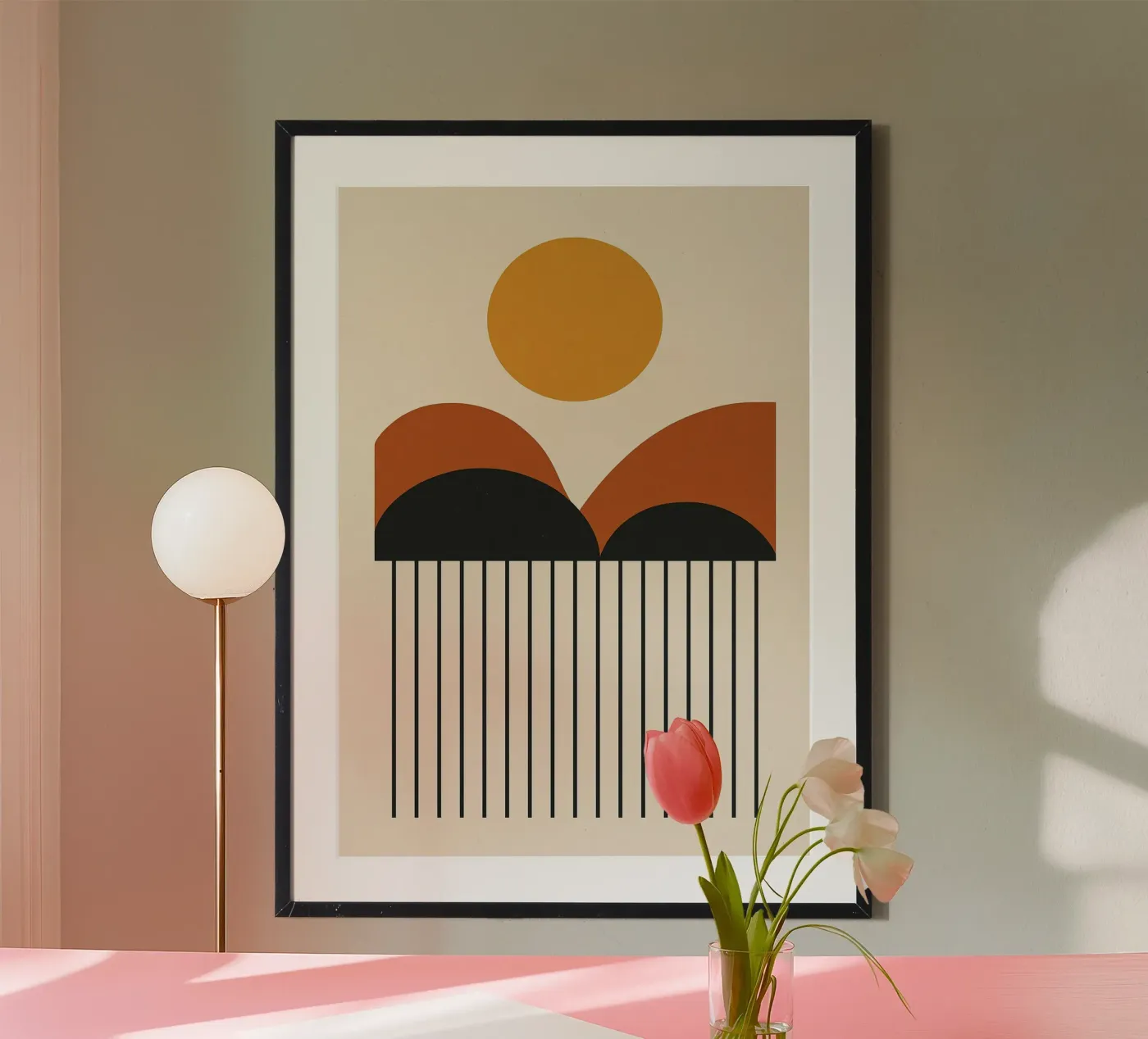 Sunlines poster van Geometrica