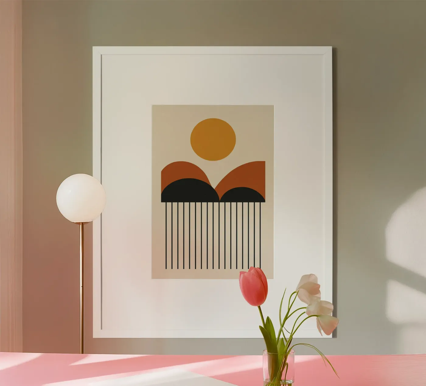 Sunlines poster van Geometrica