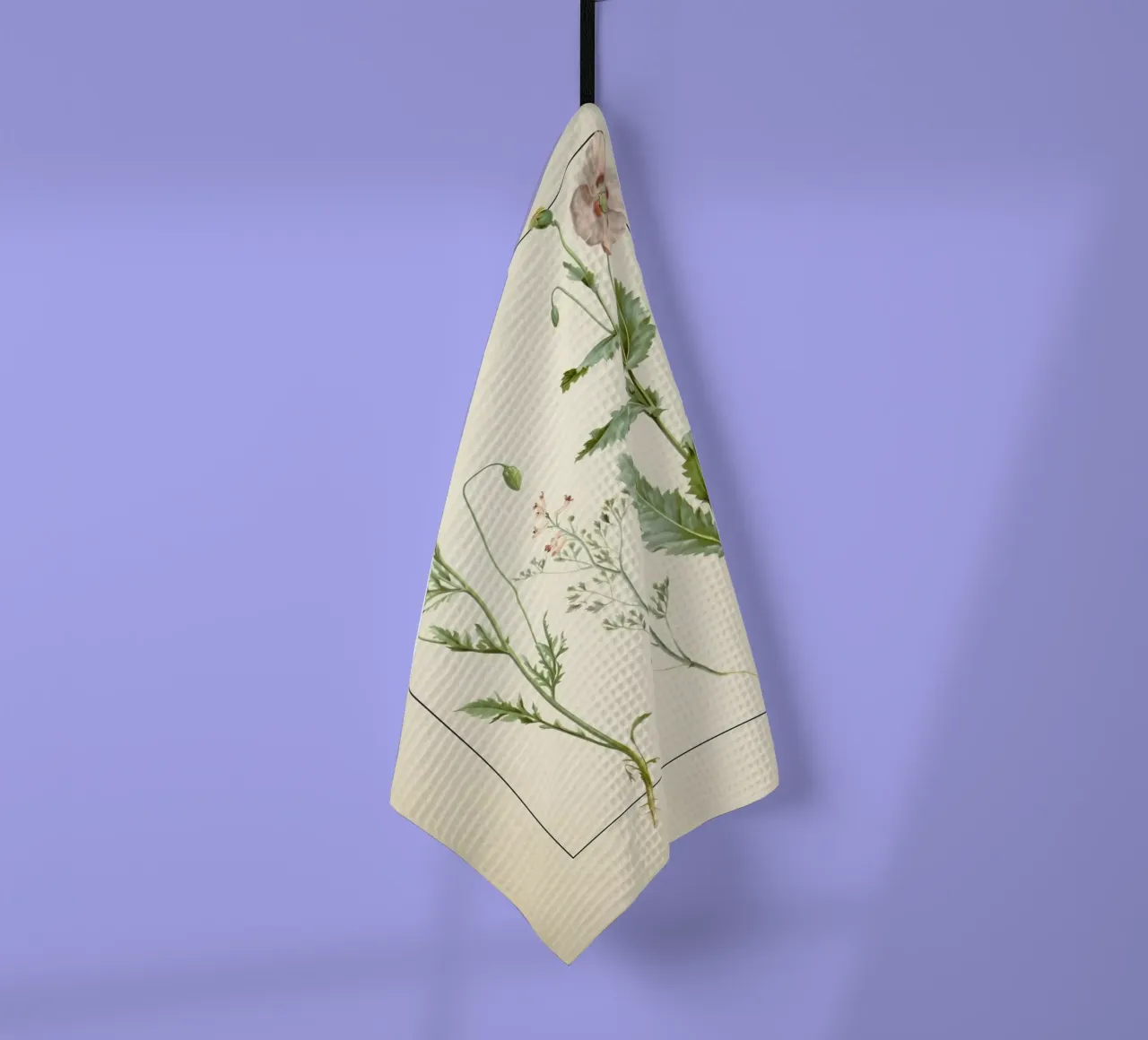 Stampa botanica vintage di papaveri e fiori selvatici - Giardino rustico A canovaccio da cucina da ClubArt