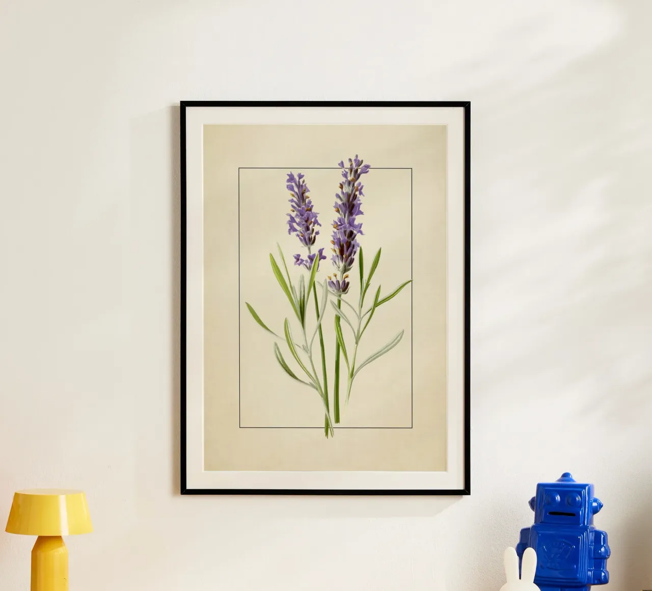 Stampa botanica vintage sulla lavanda - Arte murale floreale viola poster da ClubArt