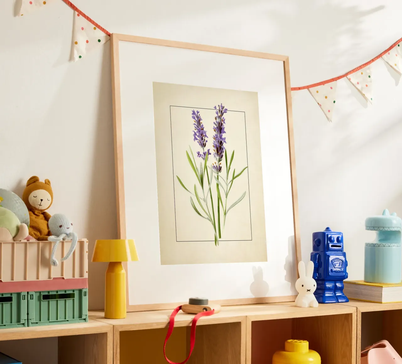 Stampa botanica vintage sulla lavanda - Arte murale floreale viola poster da ClubArt