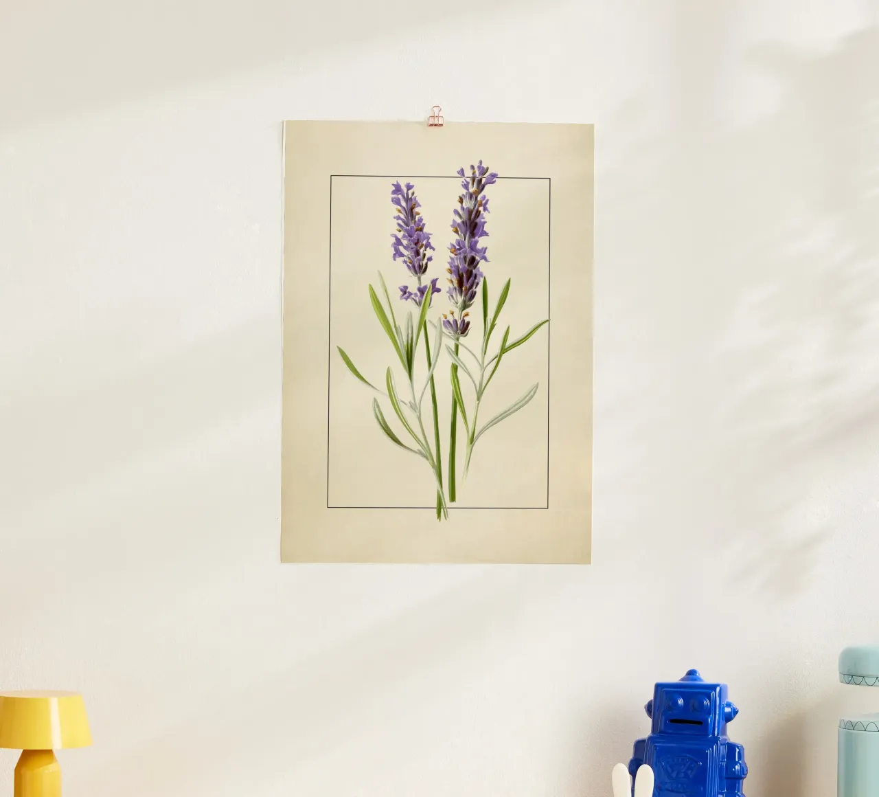 Stampa botanica vintage sulla lavanda - Arte murale floreale viola poster da ClubArt