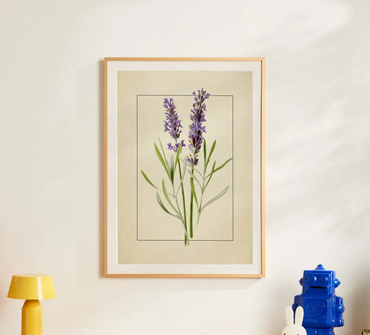 Stampa botanica vintage sulla lavanda - Arte murale floreale viola poster da ClubArt
